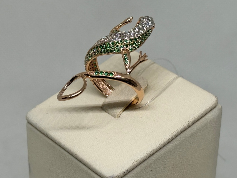 КОЛЬЦО С КАМНЯМИ (Au 585)