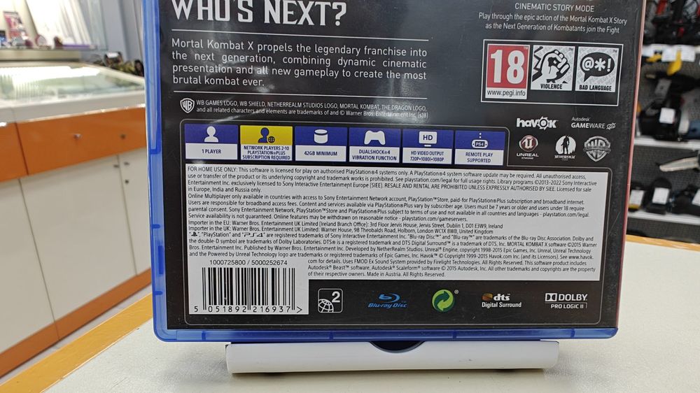 Игра Playstation 4 Mortal Kombat X