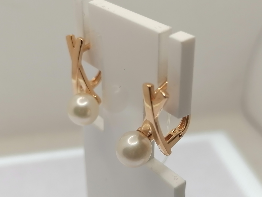 СЕРЬГИ ЖЕМЧУГ (Au 585)