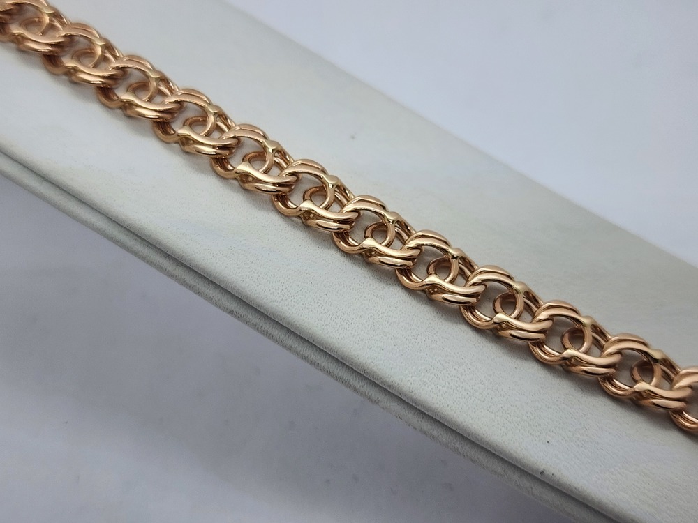 БЛБА585 БРАСЛЕТ ПОЛНОВЕСНЫЙ Бисмарк арбский (Au 585)