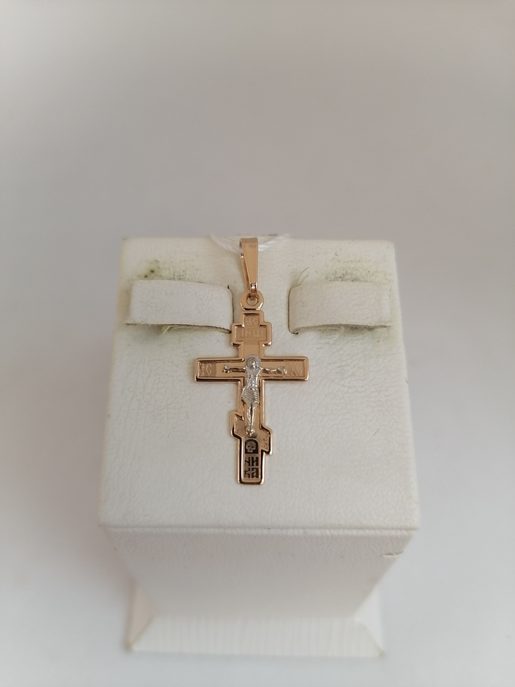 ПОДВЕСКА КРЕСТ БЕЗ КАМНЯ (Au 585)
