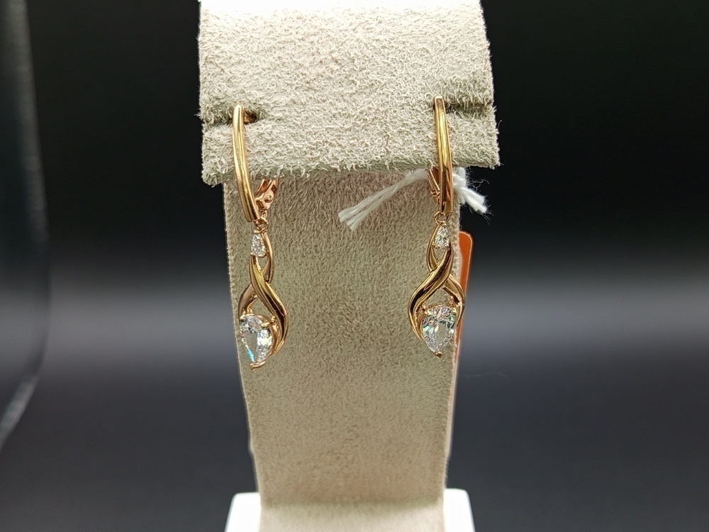 СКМИ585 СЕРЬГИ С КАМНЯМИ (Au 585)