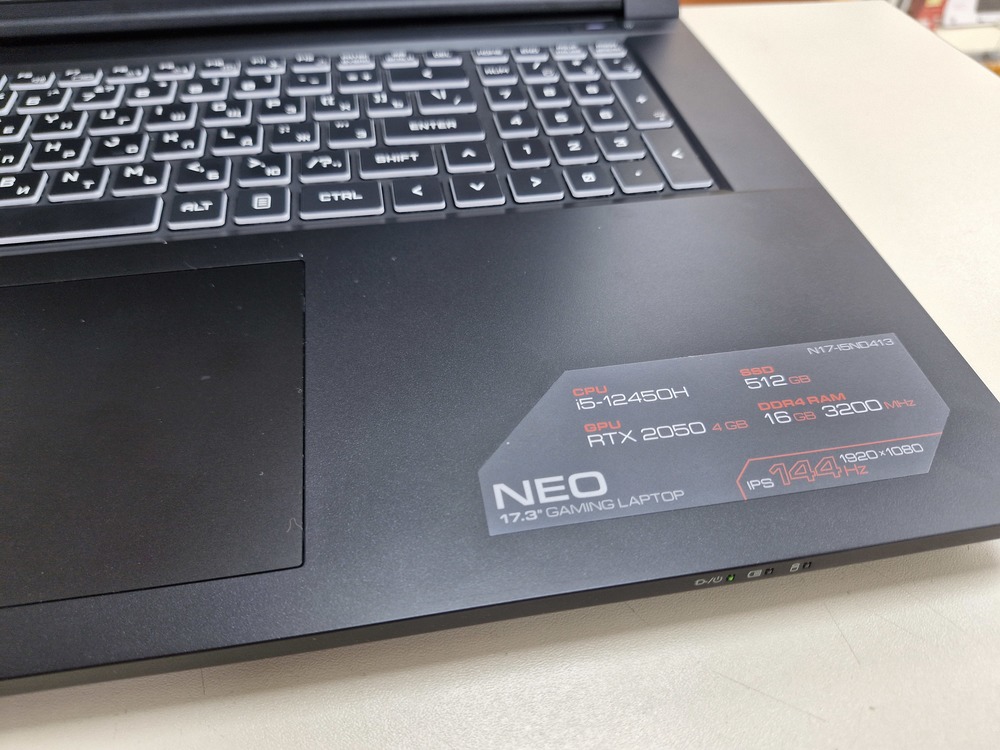 Ноутбук ARDOR Gaming; Core I5-12450H, GeForce RTX 2050, 16 Гб, 512 GB, Нет