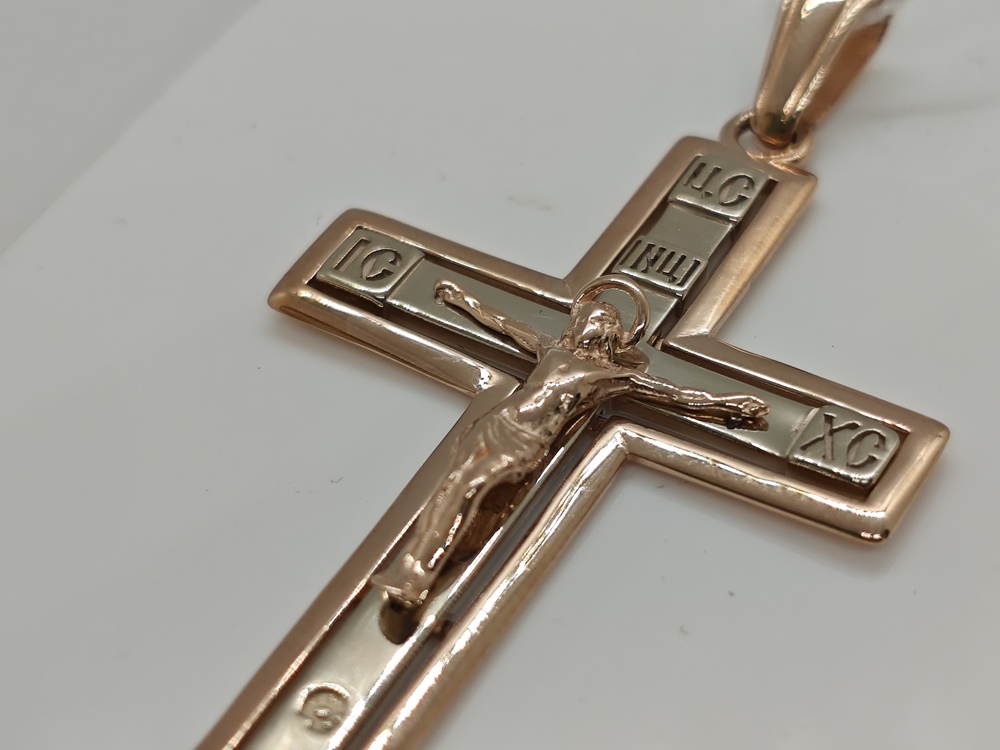 ПОДВЕСКА КРЕСТ без камня (Au 585)