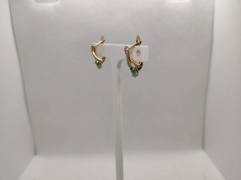 СКМИ585 СЕРЬГИ С КАМНЯМИ (Au 585)