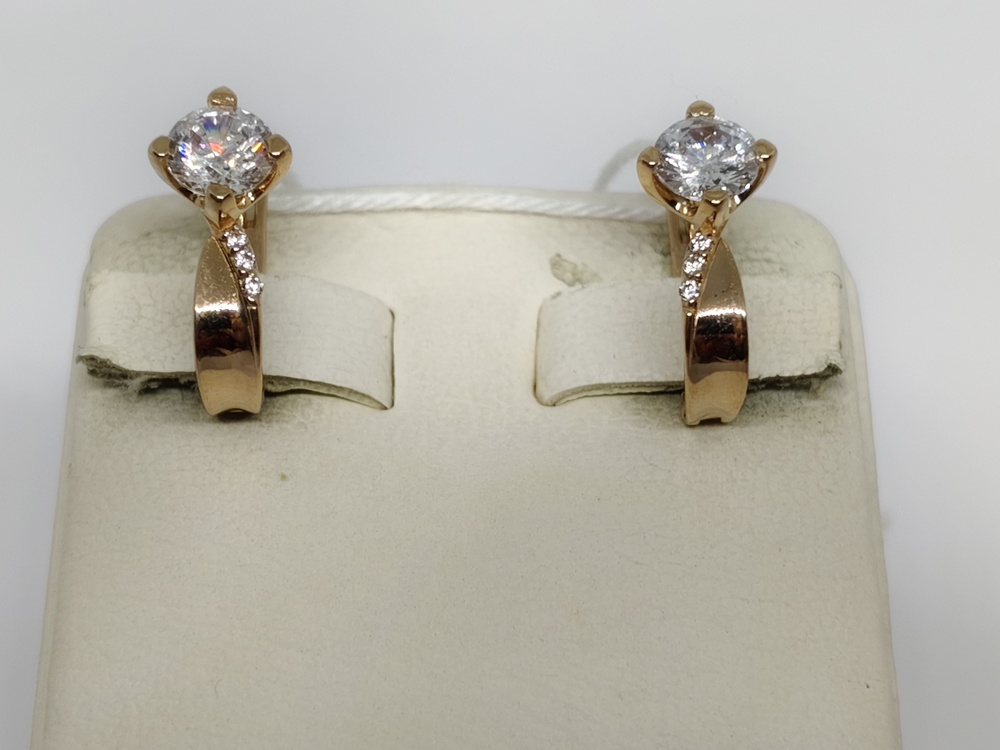 СКМИ585 СЕРЬГИ С КАМНЯМИ (Au 585)