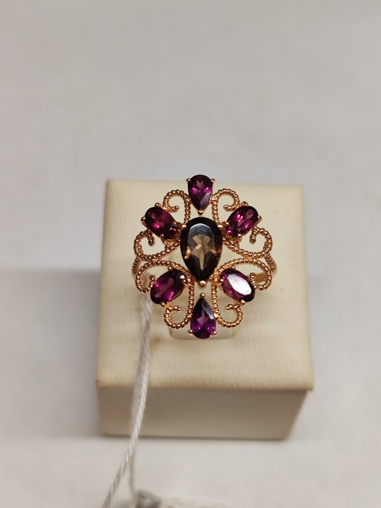 КОЛЬЦО С КАМНЯМИ (Au 585)