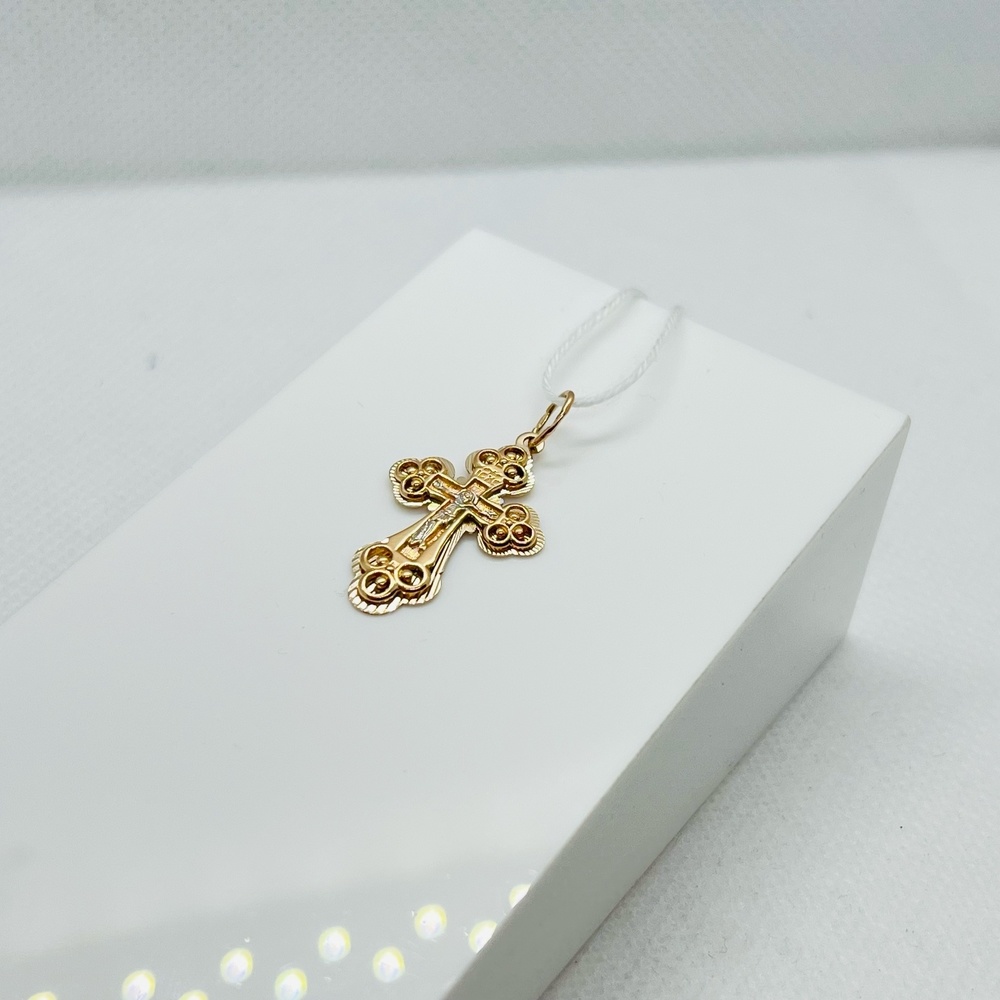 ПОДКБК585 ПОДВЕСКА КРЕСТ БЕЗ КАМНЯ (Au 585)