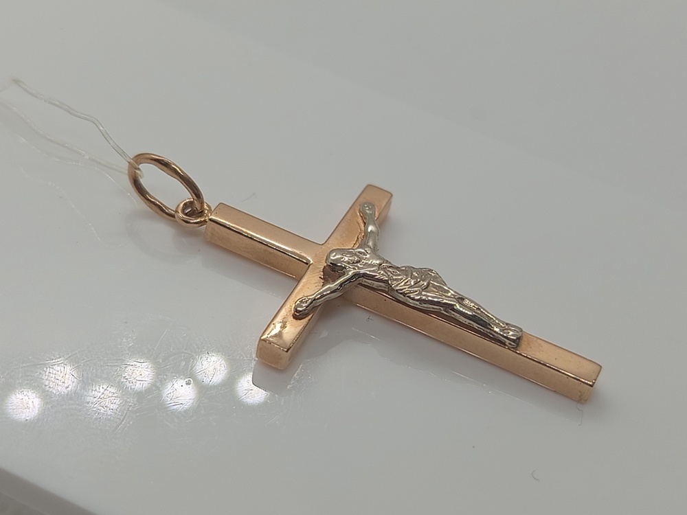 ПОДВЕСКА КРЕСТ без камня (Au 585)