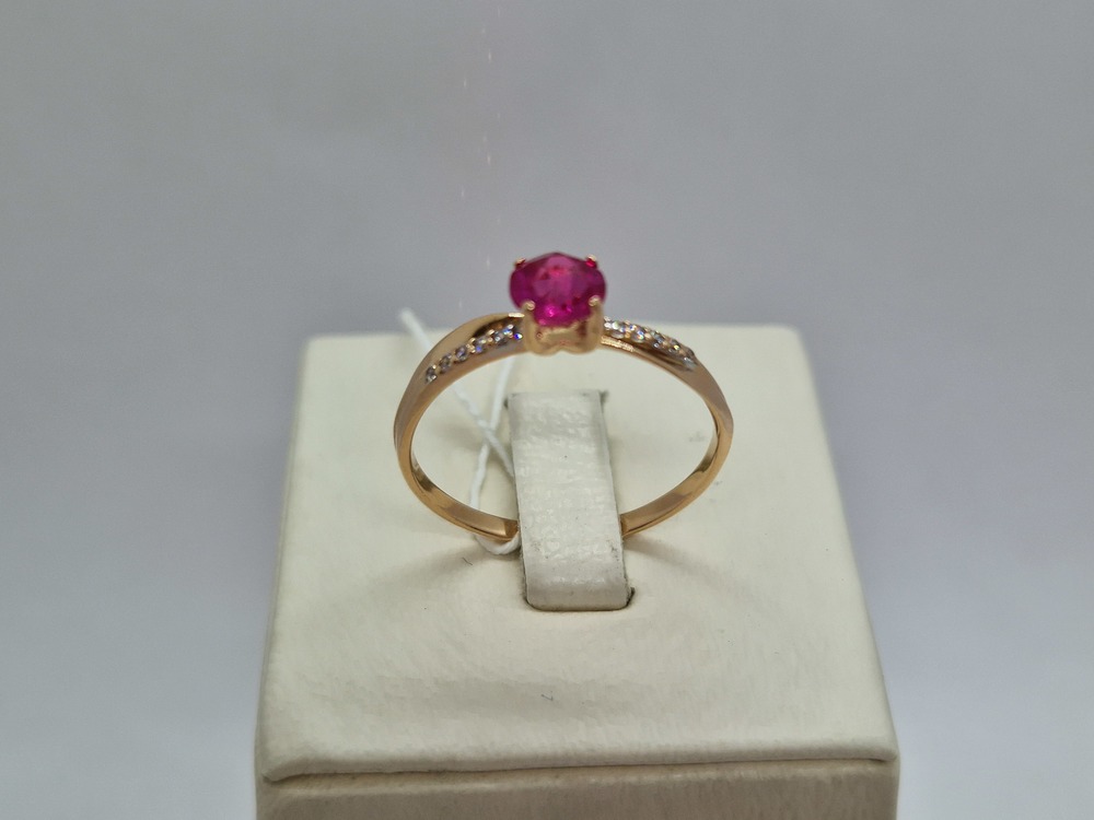 КОЛЬЦО С КАМНЯМИ (Au 585)