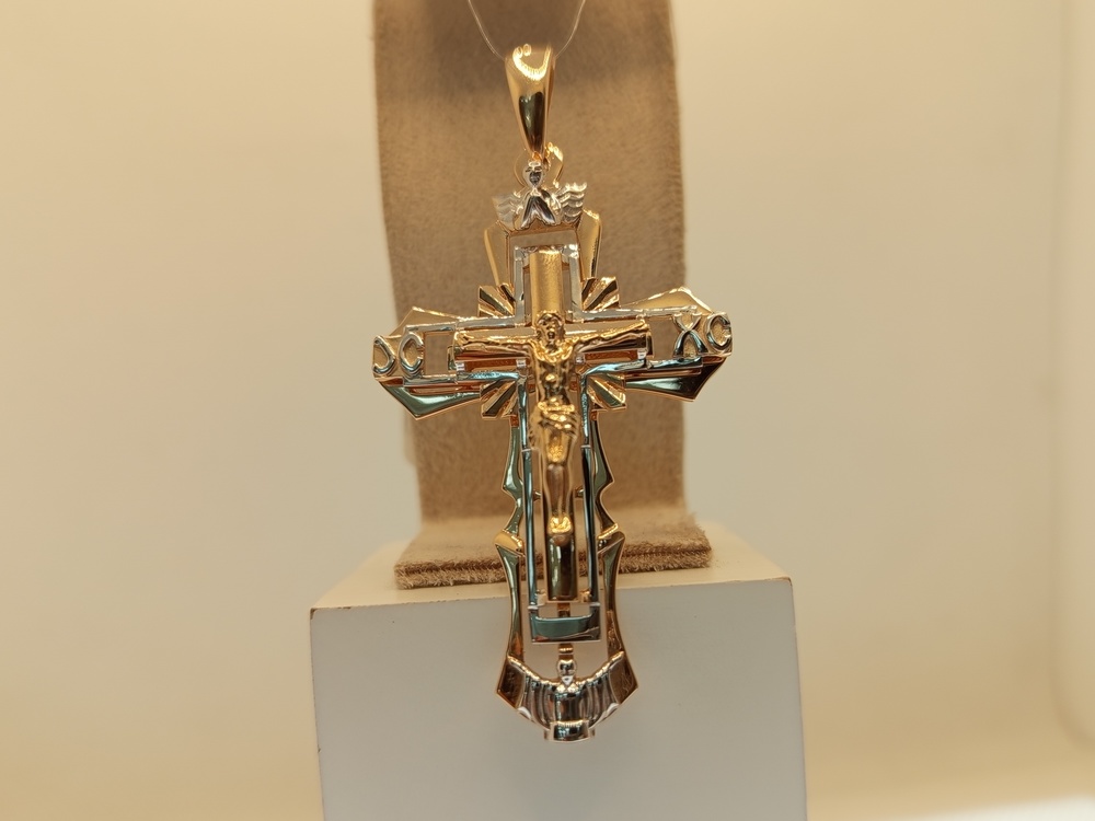 ПОДВЕСКА КРЕСТ без камня (Au 585)