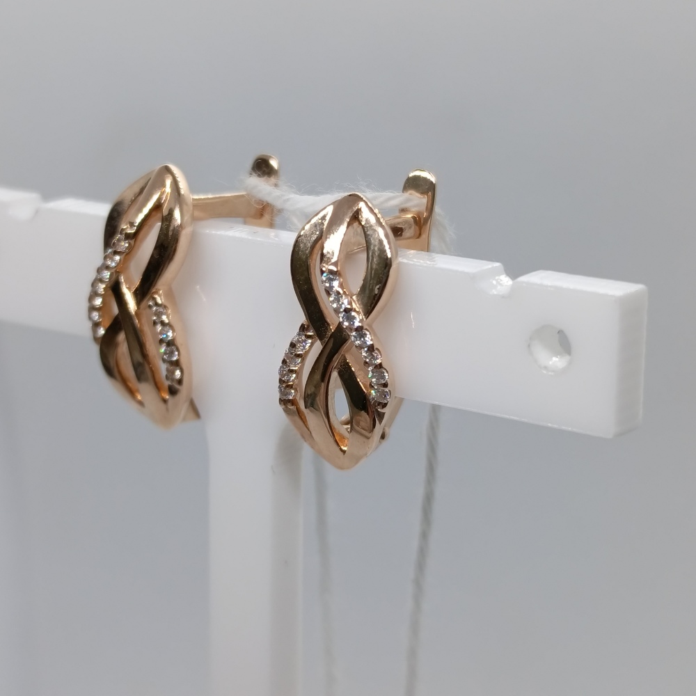 СКМИ585 СЕРЬГИ С КАМНЯМИ (Au 585)