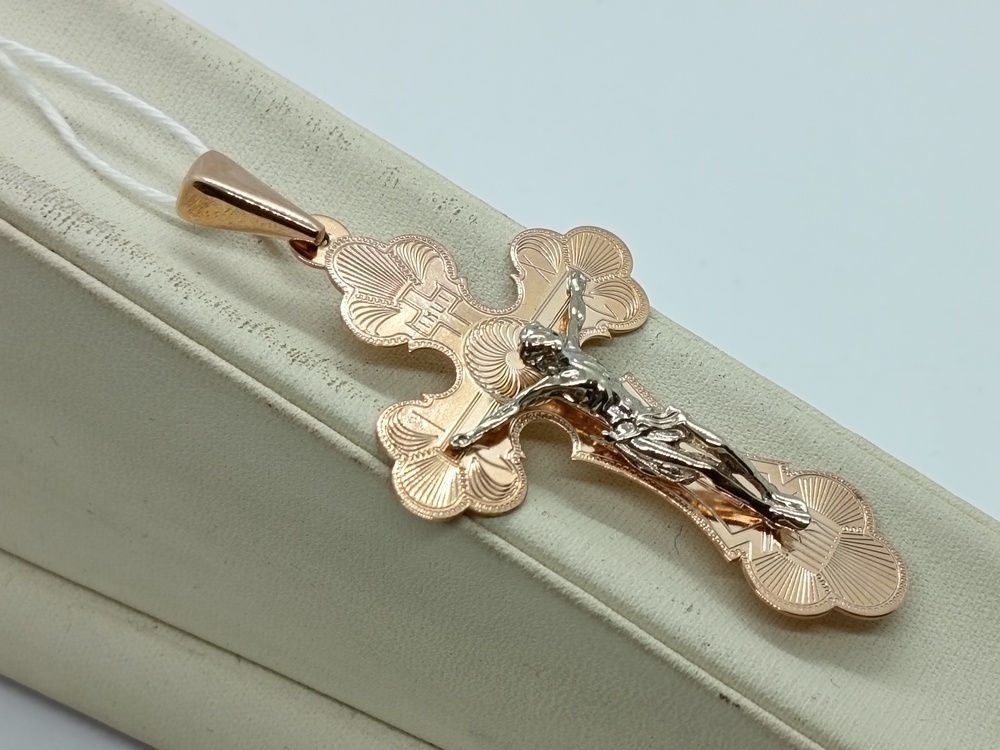 ПОДКБК585 ПОДВЕСКА КРЕСТ БЕЗ КАМНЯ (Au 585)