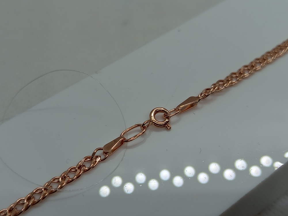 ЦЕПЬ ПУСТОТЕЛАЯ Ромб двойной (Au 585)