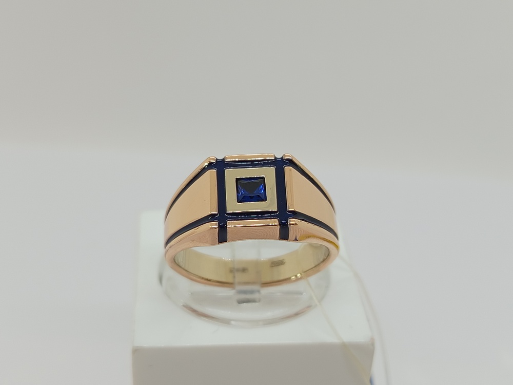 КОЛЬЦО ПЕЧАТКА сапфир г.т. (Au 585)