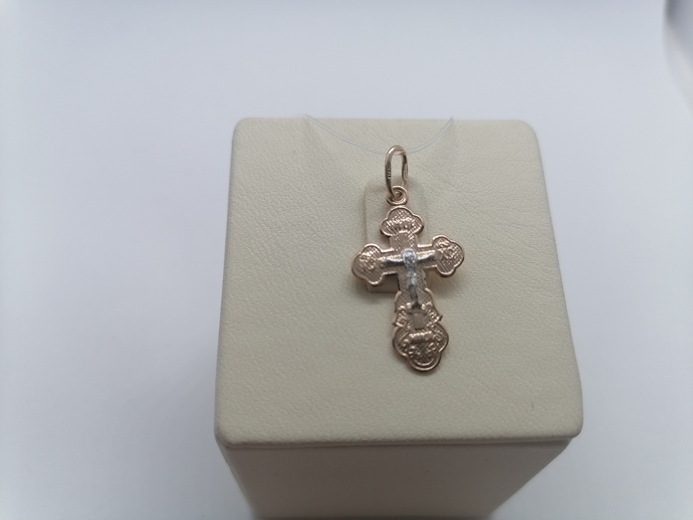 20-0204 ПОДВЕСКА КРЕСТ без камня (Au 585)