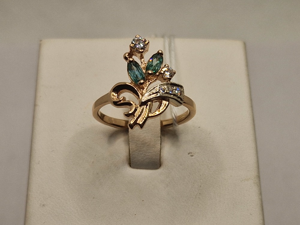 КОЛКМИ585 КОЛЬЦО С КАМНЯМИ (Au 585)