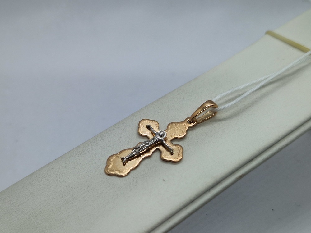 ПОДКБК585 ПОДВЕСКА КРЕСТ БЕЗ КАМНЯ (Au 585)