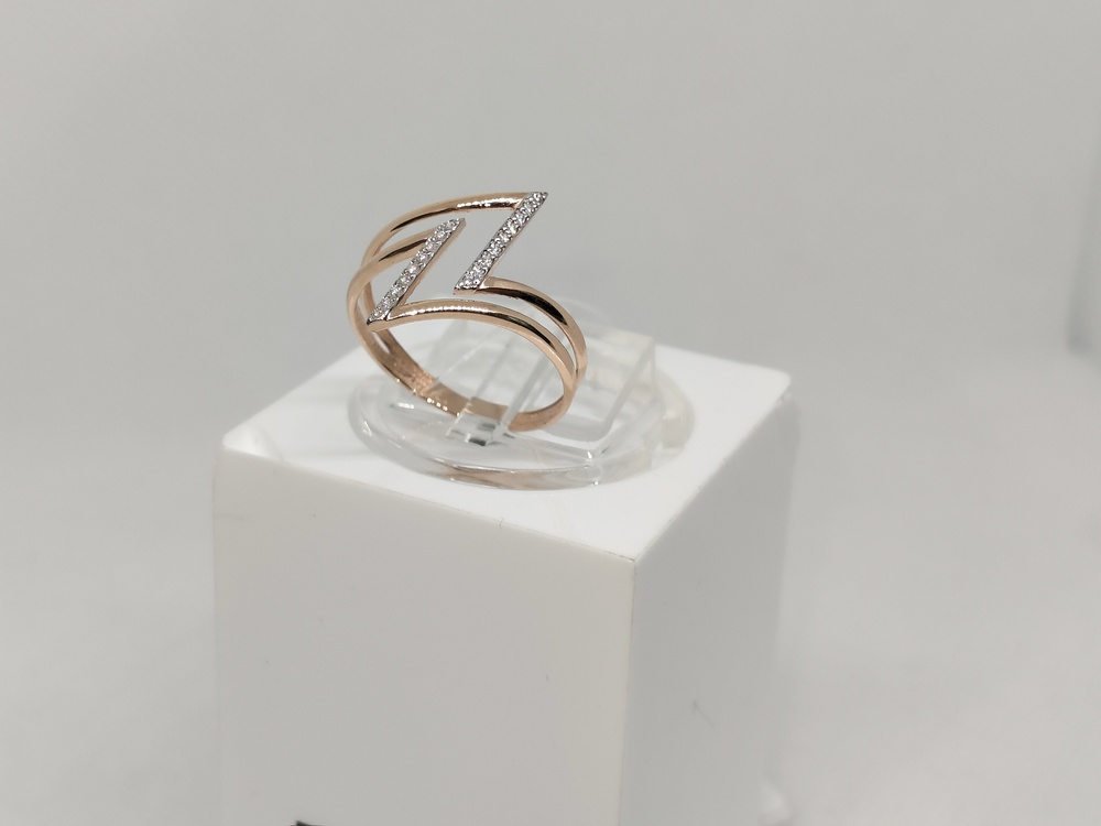 КОЛЬЦО С КАМНЯМИ (Au 585)