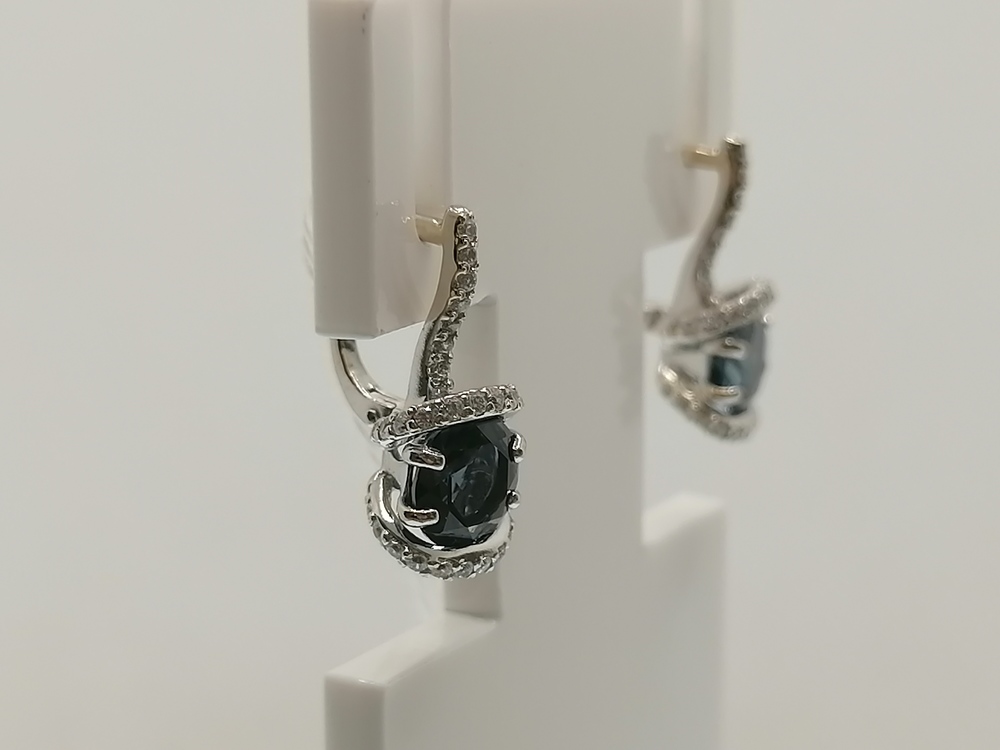 СКМИ585 СЕРЬГИ С КАМНЯМИ (Au 585)