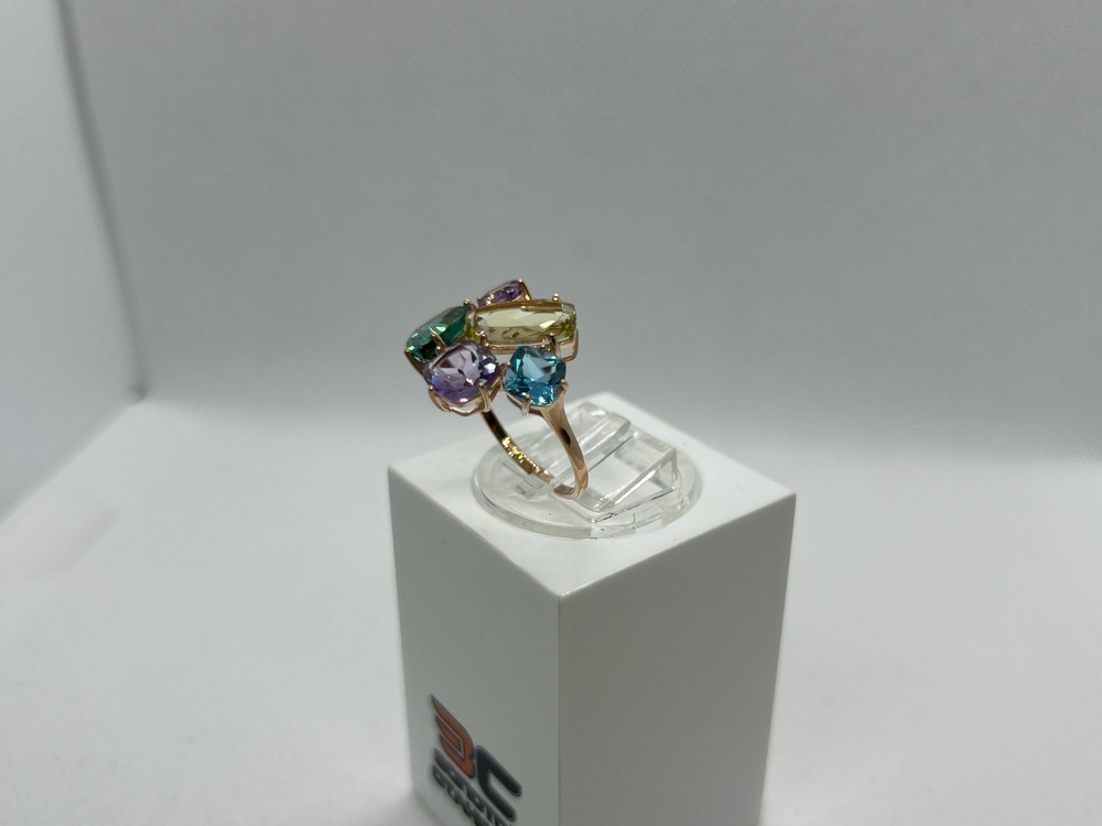 КОЛКМИ585 КОЛЬЦО С КАМНЯМИ (Au 585) КОЛКМИ585 КОЛЬЦО С КАМНЯМИ (Au 585)