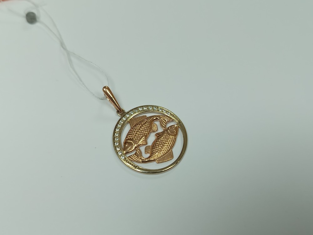 ПОДВЕСКА ЗНАК ЗОДИАКА РЫБЫ Au 585
