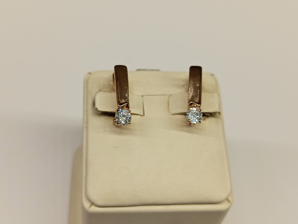 СЕРЬГИ С КАМНЕМ (Au 585)