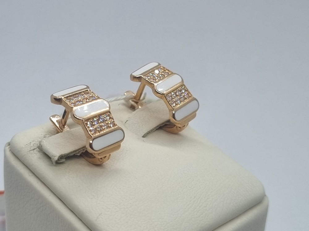 СКМИ585 СЕРЬГИ С КАМНЯМИ (Au 585)