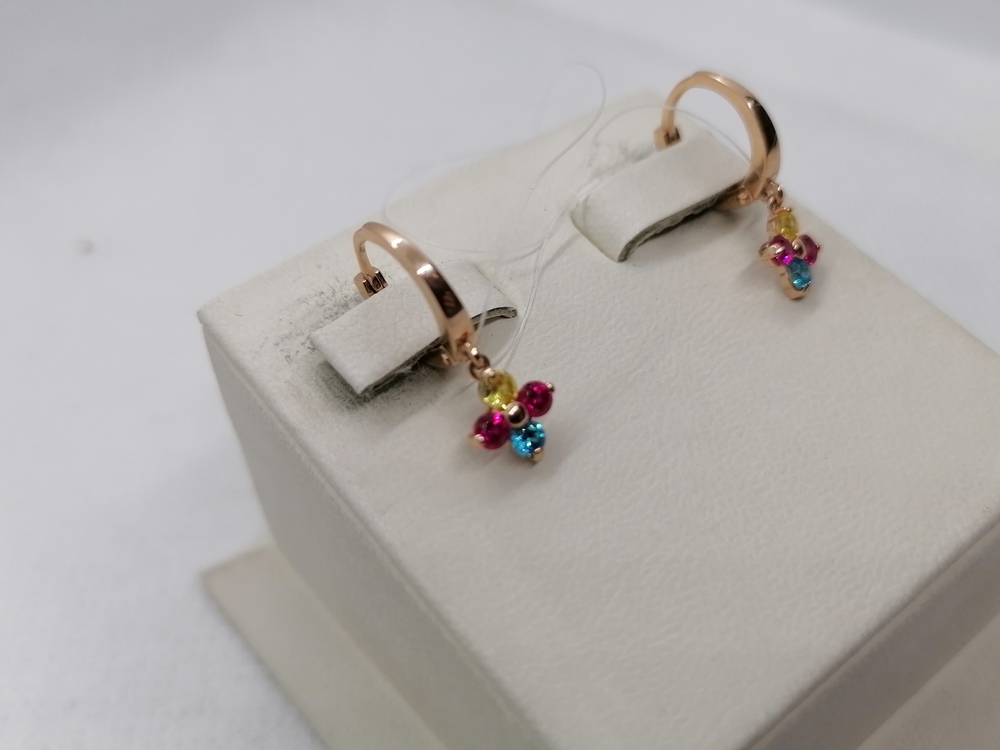 СЕРЬГИ С КАМНЯМИ (Au 585)