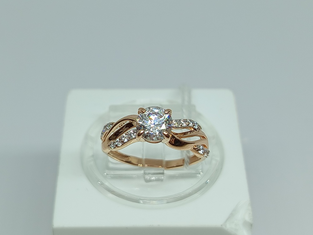 КОЛЬЦО С КАМНЯМИ (Au 585)