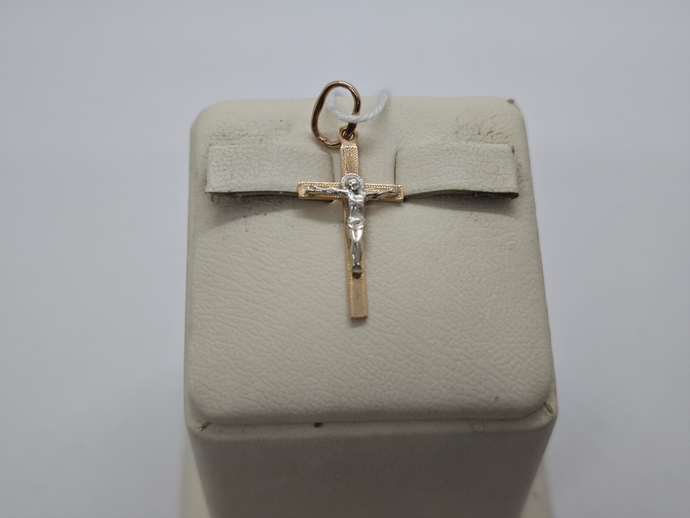 ПОДКБК585 ПОДВЕСКА КРЕСТ БЕЗ КАМНЯ (Au 585)