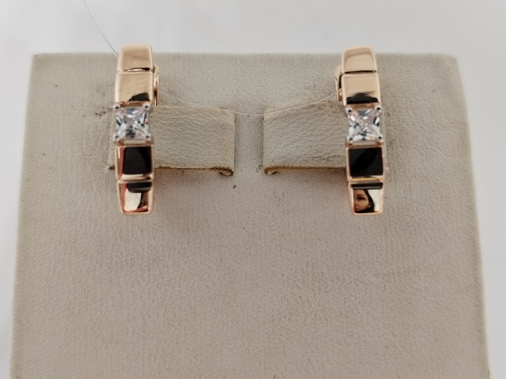 01-217580 СЕРЬГИ С КАМНЕМ (Au 585)