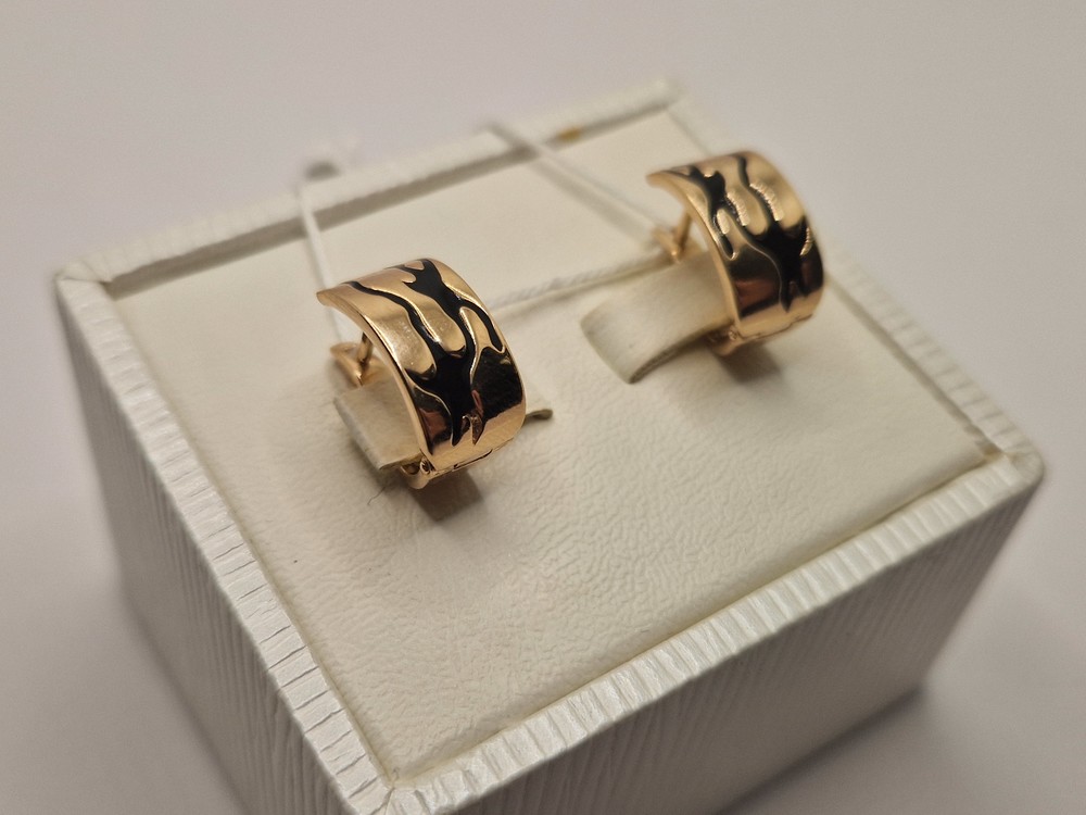 СКМ585 СЕРЬГИ С КАМНЕМ (Au 585)