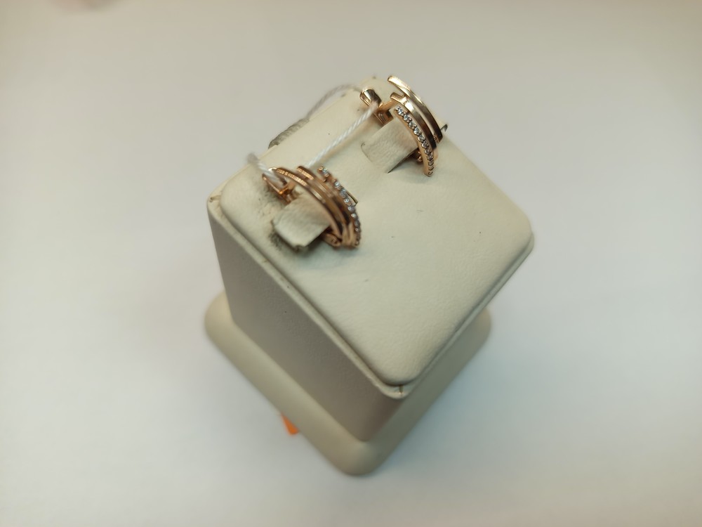 СКМИ375 СЕРЬГИ С КАМНЯМИ (Au 375)