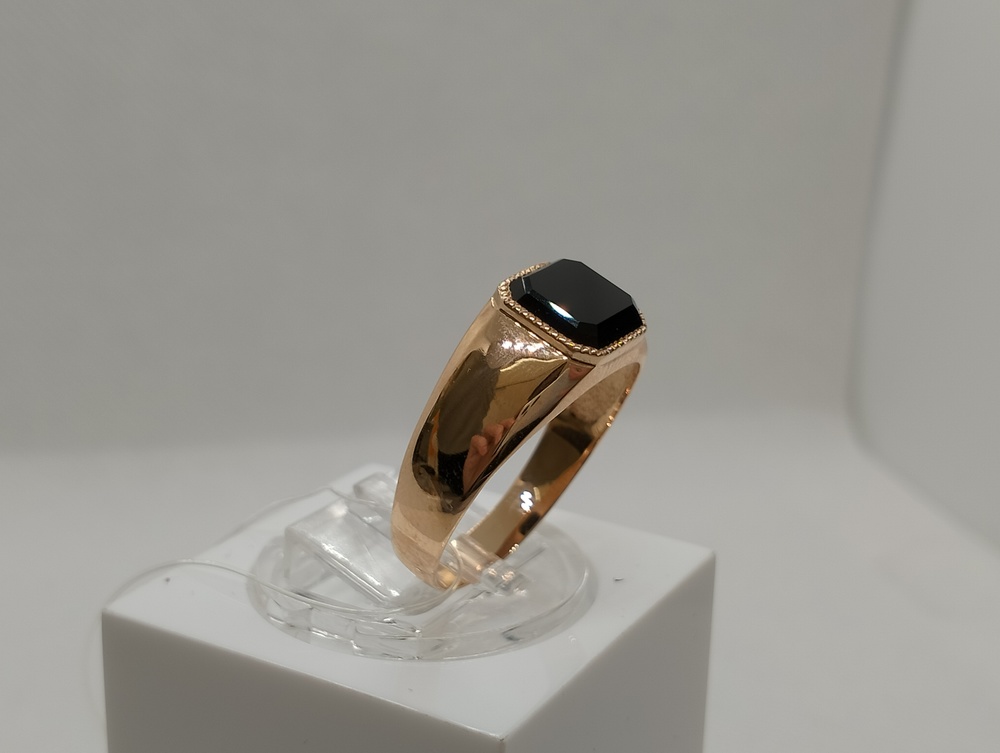 51-66-011 КОЛЬЦО ПЕЧАТКА Агат (Au 585)