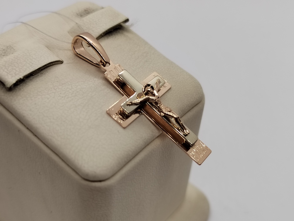 ПОДВЕСКА КРЕСТ без камня (Au 585)