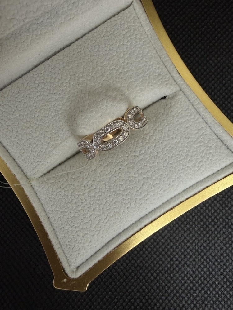 КОЛЬЦО С КАМНЯМИ (Au 585)