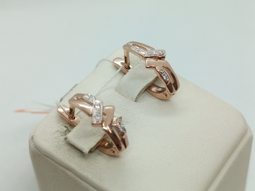 СКМИ585 СЕРЬГИ С КАМНЯМИ (Au 585)