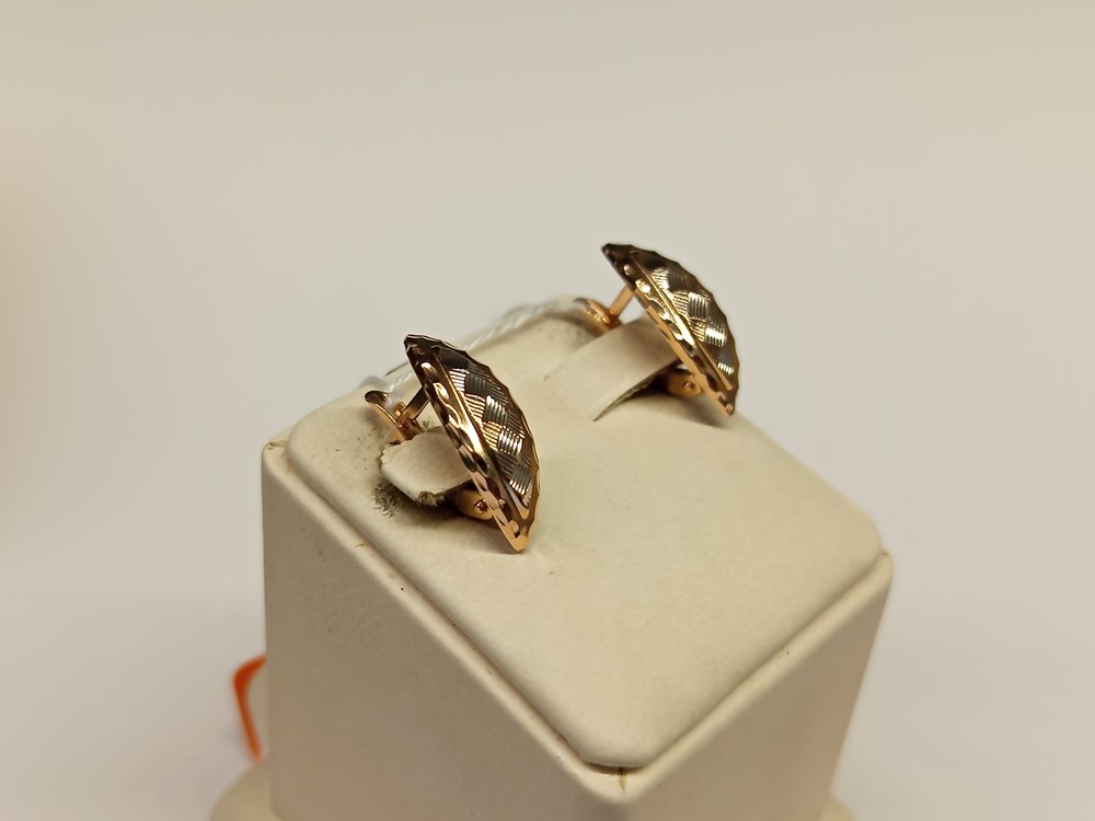 СБКМ585 СЕРЬГИ БЕЗ КАМНЯ (Au 585)