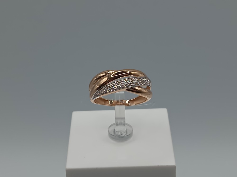 КОЛЬЦО С КАМНЯМИ (Au 585)