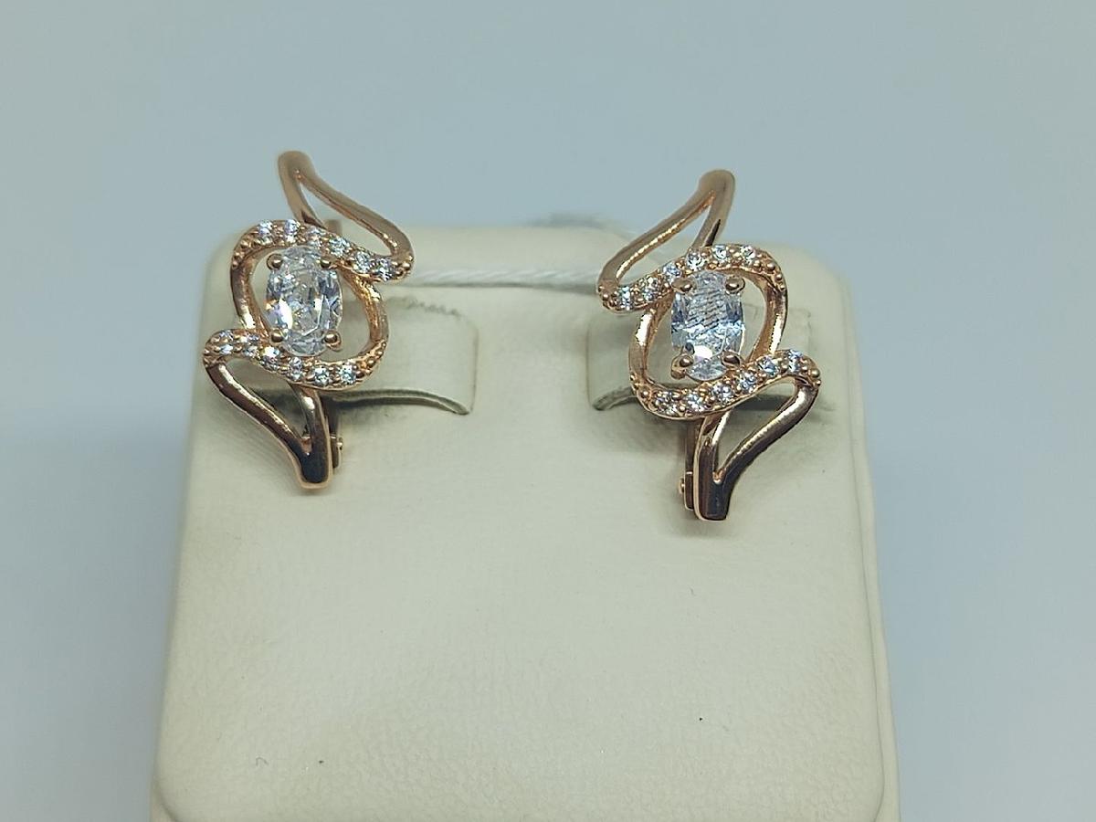 СКМИ585 СЕРЬГИ С КАМНЯМИ (Au 585)