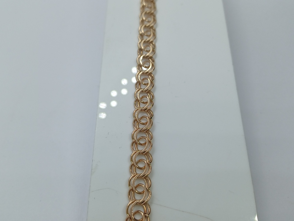 БЛБ585 БРАСЛЕТ ПОЛНОВЕСНЫЙ Бисмарк (Au 585)