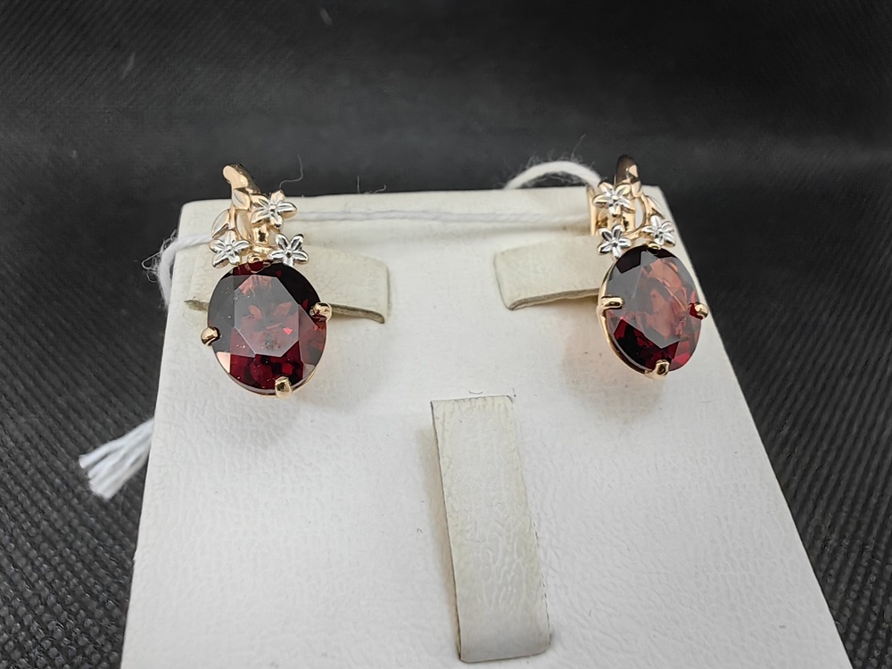 СЕРЬГИ С КАМНЕМ (Au 585)