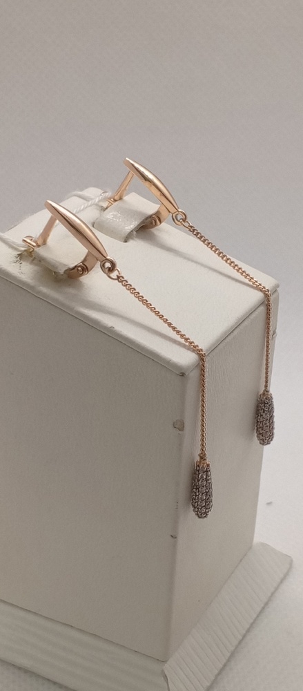 СКМИ585 СЕРЬГИ С КАМНЯМИ (Au 585)