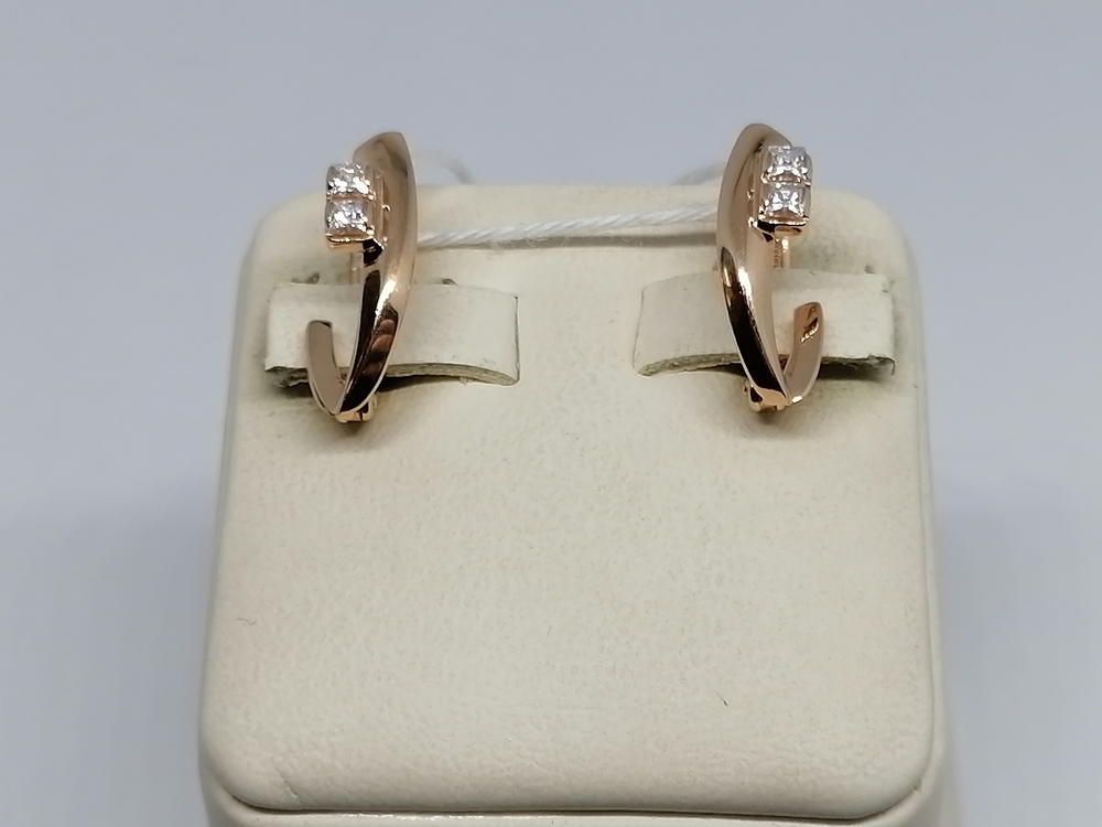 СКМИ585 СЕРЬГИ С КАМНЯМИ (Au 585)