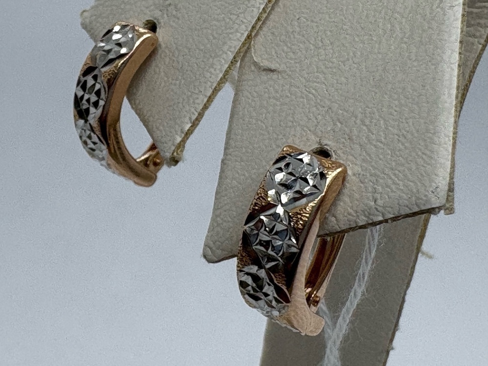 СБКМ585 СЕРЬГИ БЕЗ КАМНЯ (Au 585)