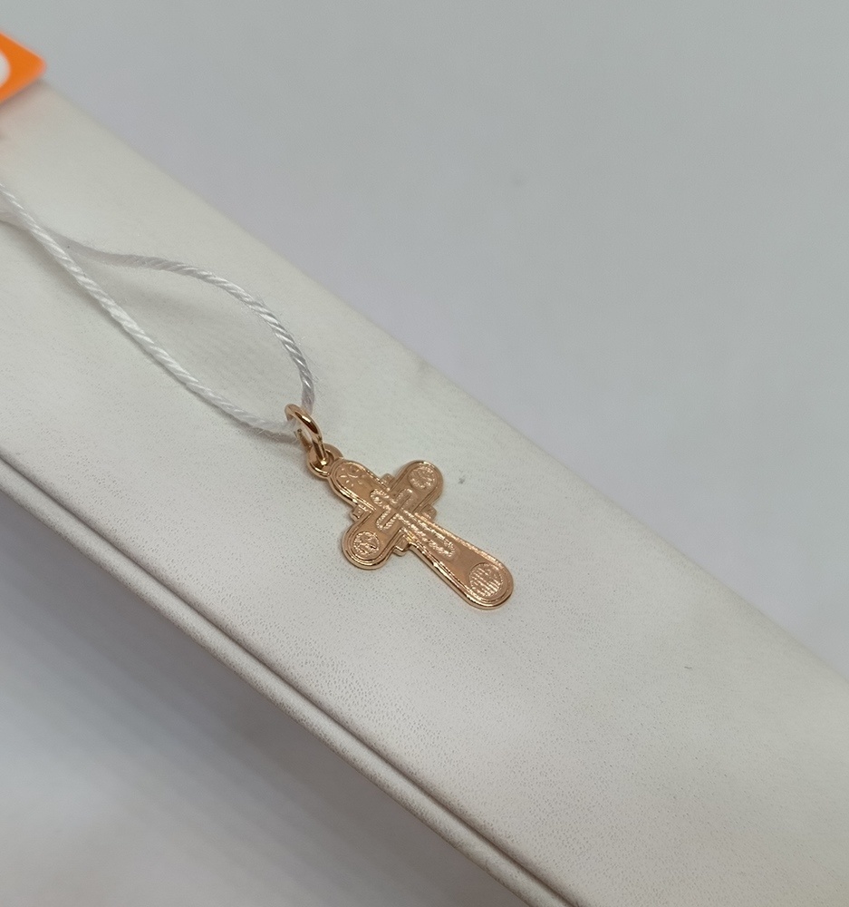ПОДКБК585 ПОДВЕСКА КРЕСТ БЕЗ КАМНЯ (Au 585)