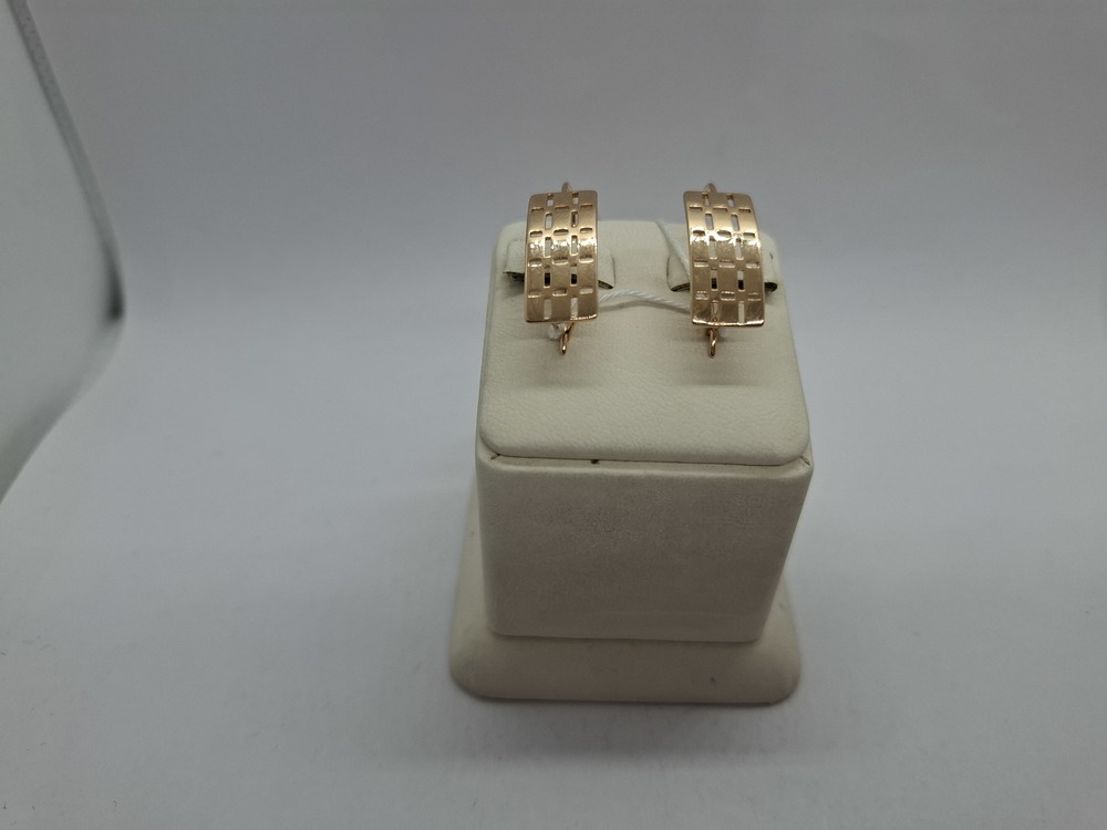 СБКМ585 СЕРЬГИ БЕЗ КАМНЯ (Au 585)