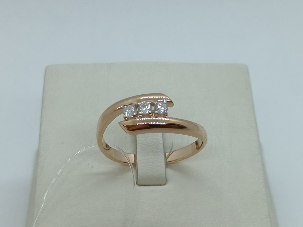 КОЛЬЦО С КАМНЯМИ (Au 585)