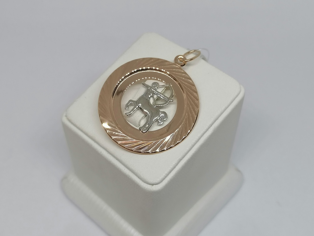 5657А/стрелец ПОДВЕСКА ЗНАК ЗОДИАКА СТРЕЛЕЦ (Au 585)